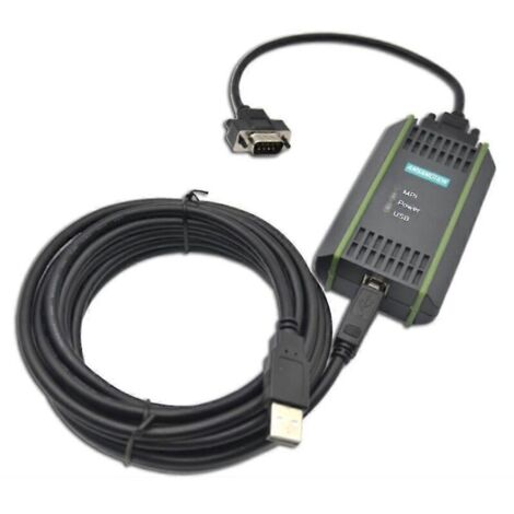 Câble de programmation USB AMSAMOTION pour automates programmables Siemens S7-200/300/400 (RS485, Profibus, MPI, PPI) - Remplace la référence 6ES7972-0CB20-0XA0 (1/5)