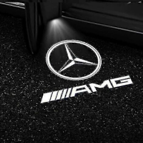 Deux projecteurs de logo LED pour les portes des modèles Mercedes-Benz GLS/GLC/GLB/GLA/A/B/C/E.