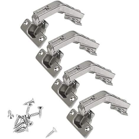 135 Degré Charnière de Porte Pliante d'Angle pour Placard Cuisine Armoire Meuble Porte à Angle Combiné Lot de 4 (1/5)