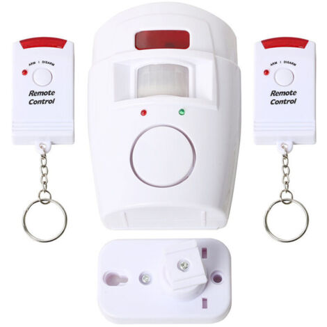 Alarme de détecteur de mouvement de sécurité à la maison de capteur de mouvement infrarouge PIR sans fil. Kit de système d'alerte à piles pour entrepot de garage d'allée de résidence intérieure (1/3)