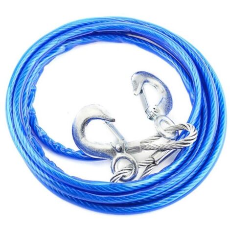 Corde de remorque de voiture épaissie 4 mètres 5 tonnes (8mmX4M) remorque extérieure corde de traction de voiture d'évasion hors route forte (1/4)