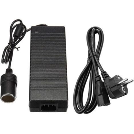 Convertisseur de Tension 220V à 12V : Adaptateur Secteur 180W/15A pour Voiture. Adaptateur Secteur AC-DC avec Prise Allume-Cigare pour glacière à compresseur et aspirateur de Voiture