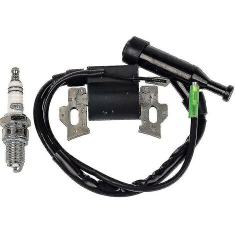 Bobine d'allumage avec bougie d'allumage compatible avec Honda Gx110 Gx120 Gx140 Gx160 Gx200 5.5 CV 6.5 CV Moteur générateur de tondeuse à gazon (1/5)