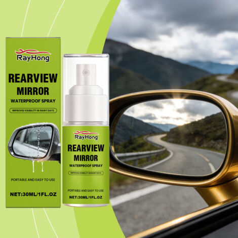 Rayhong Rearview Mirror Waterproofing Spray: Daily Car Mirror Cleaning and Stain Removal, Portable Waterproof Spray for Rainy Days (1/5)