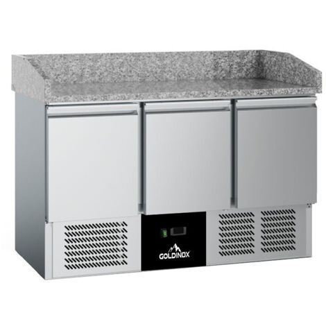 Meuble à pizza réfrigéré 3 portes compact PREMIUM - GOLDINOX