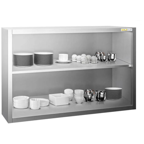 Placard mural inox 1000 x 400 mm / Hauteur 800 mm ouvert PREMIUM - GOLDINOX (1/2)