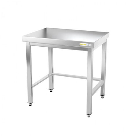 Table de travail en inox 600 x 500 mm avec renfort PREMIUM - GOLDINOX (1/4)