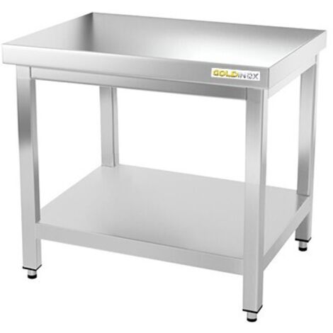 Table de travail en inox soubassement 700 x 600 mm PREMIUM - GOLDINOX (1/4)