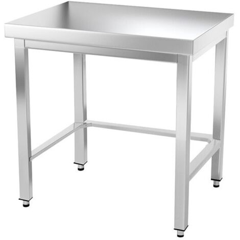 Table de travail en inox 600 x 700 mm avec renfort PREMIUM - GOLDINOX