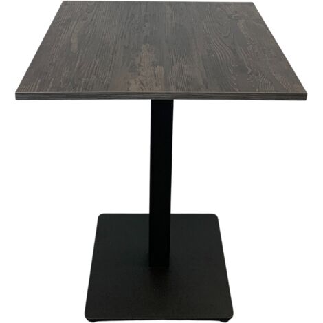 Table complète bar restaurant 60x60 cm Volcanique avec pied de table noir / GOLDINOX (1/4)
