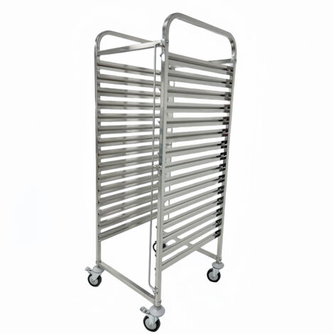 Chariot à échelles inox GN 2/1 - 15 niveaux PREMIUM - GOLDINOX (1/4)