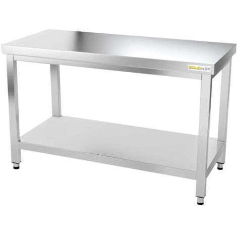 Table de travail en inox 1400 x 600 mm PREMIUM - GOLDINOX (1/4)