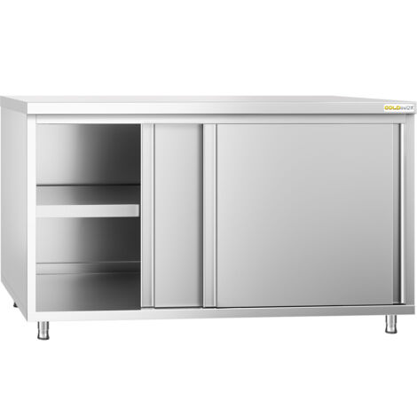 Meuble bas inox 1600x700 mm PREMIUM - GOLDINOX (1/4)