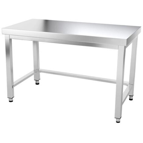 Table de travail en inox 1500 x 700 mm avec renfort PREMIUM - GOLDINOX (1/4)