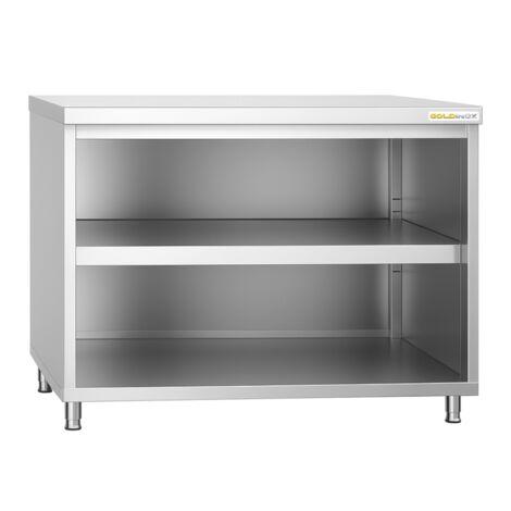 Meuble bas inox ouvert 1400x800 mm PREMIUM - GOLDINOX (1/4)