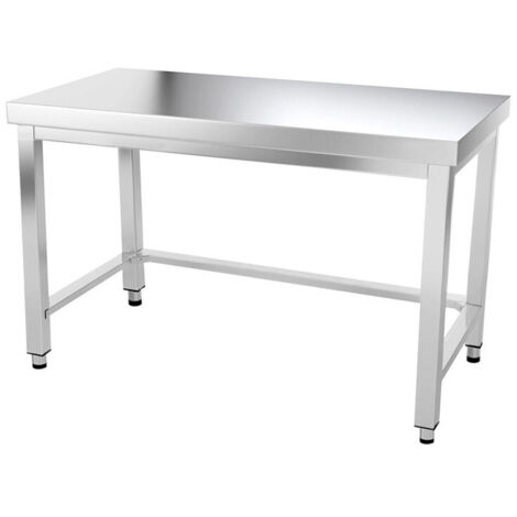 Table de travail en inox 1500 x 800 mm avec renfort PREMIUM - GOLDINOX (1/4)