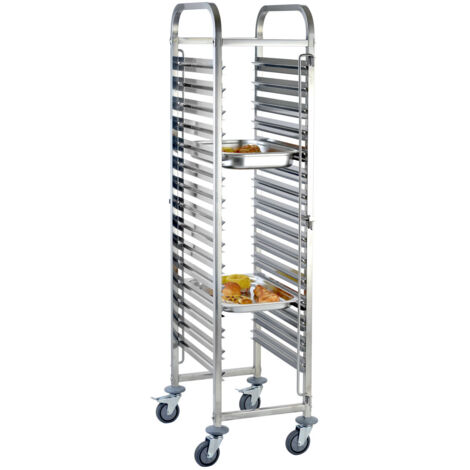 Chariot à échelles inox GN 1/1 - 15 niveaux PREMIUM - GOLDINOX (1/3)