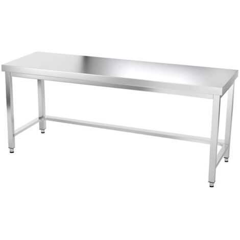 Table de travail en inox 1800 x 500 mm avec renfort PREMIUM - GOLDINOX (1/4)