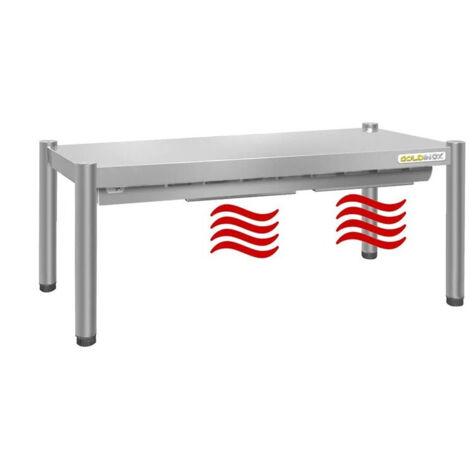 Passe-plat inox chauffant 800x350 mm - Hauteur 400 mm PREMIUM - GOLDINOX