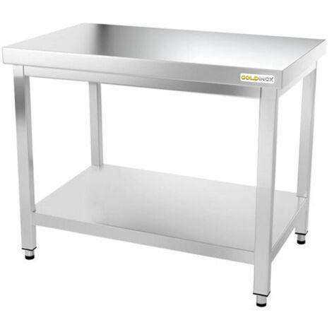 Table de travail en inox 1000 x 600 mm PREMIUM - GOLDINOX (1/4)