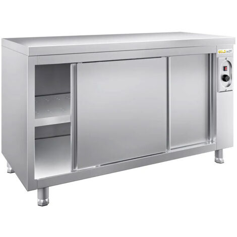 Meuble bas inox chauffant 1600x600 mm PREMIUM - GOLDINOX (1/4)