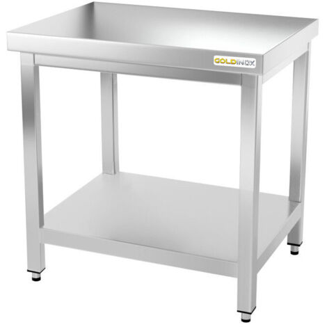 Table de travail en inox 600 x 700 mm PREMIUM - GOLDINOX (1/4)