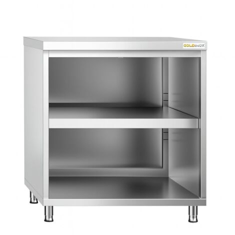Meuble bas inox ouvert 800x700 mm PREMIUM - GOLDINOX (1/4)