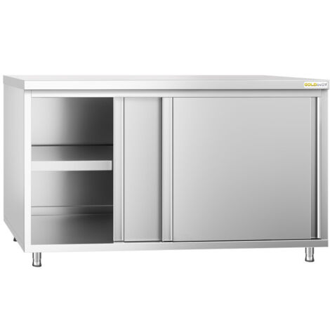 Meuble bas inox 1600x800 mm PREMIUM - GOLDINOX (1/4)