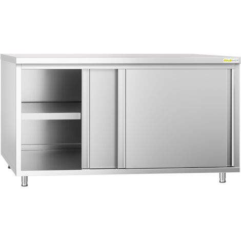 Meuble bas inox 2000x700 mm PREMIUM - GOLDINOX (1/4)