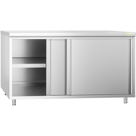 Meuble bas inox 2000x800 mm PREMIUM - GOLDINOX (1/4)