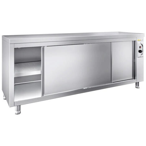 Meuble bas inox chauffant 2000x700 mm PREMIUM - GOLDINOX