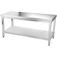 Table de travail en inox soubassement 1400 x 800 mm PREMIUM - GOLDINOX