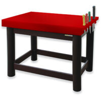 Table de boucher PREMIUM entièrement en polyéthylène avec porte-couteaux - 1000 x 700 mm / GOLDINOX
