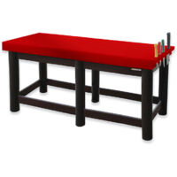 Table de boucher PREMIUM entièrement en polyéthylène avec porte-couteaux - 2000 x 700 mm / GOLDINOX