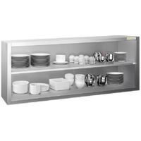 Placard mural inox 1600 x 400 mm / Hauteur 650 mm ouvert PREMIUM - GOLDINOX