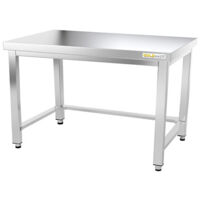 Table de travail en inox soubassement 1200 x 700 mm avec renfort PREMIUM - GOLDINOX