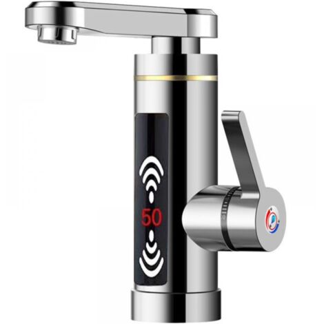 Robinet chauffe-eau électrique instantané, affichage numérique LED, pivotant 360°, chauffage rapide, eau chaude et froide, pour salle de bain et cuisine, durable (1/5)