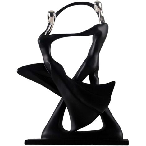 Sculpture en résine représentant un couple dansant, statue abstraite de couple dansant, avec une base rectangulaire, convenant à la décoration de la maison et du bureau. (1/5)