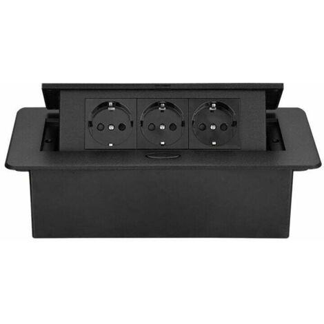 Multiprises rétractables adaptées à une installation encastrée dans les bureaux, multiprises de bureau (1/5)