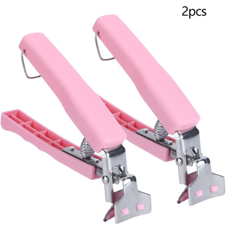 Deux pinces à vaisselle multifonctionnelles en acier inoxydable, pinces anti-brûlure, pinces pour casseroles, ustensiles de cuisine, roses (1/5)