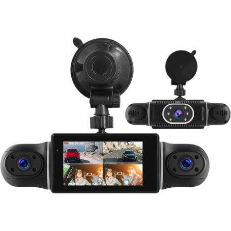 Caméra embarquée 360° 3" pour voiture, 1080p, vision nocturne, enregistreur vidéo 4 canaux (1/5)