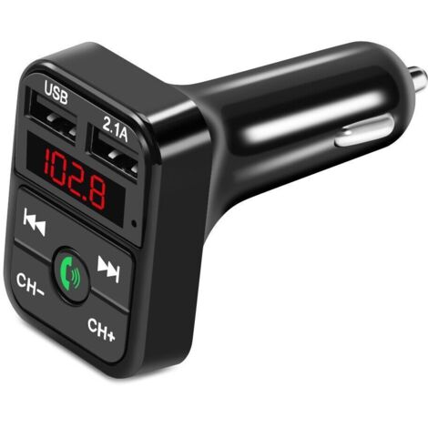 Émetteur FM Bluetooth, lecteur MP3 de voiture, clé USB, adaptateur mains libres AUX pour voiture (1/5)