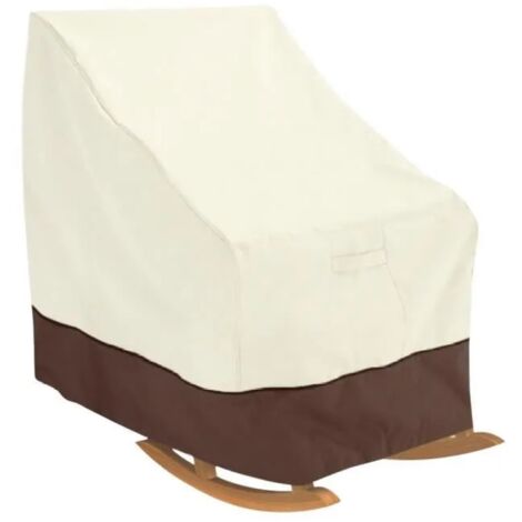 Housse de protection pour chaise de jardin - Accessoire de mobilier de jardin - Résistante et imperméable - Beige et marron (1/5)