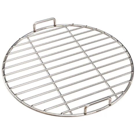 Grille en acier inoxydable - Grille de barbecue en acier inoxydable - Grill extérieur - Ronde - 43 cm - Grille de barbecue - Argentée