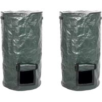 2 Pièces Sacs de Compost - Bacs de Compost de PE de Fermentation Organique Écologique, Sacs pour Déchets de Cuisine de Jardin, (2 Pièces, 35x60cm)