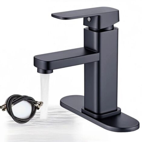 Mitigeur de Lavabo Monocommande Inox – Robinet Compact et Moderne pour Salle de Bain (1/5)