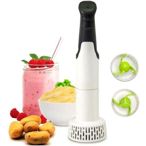 Mélangeur À Main Électrique 3-en-1 - Idéal pour Faire du Houmous, du Guacamole Et des Purées - Blender À Immersion Multifonctionnel pour Le Broyage des Aliments Cuits (1/5)