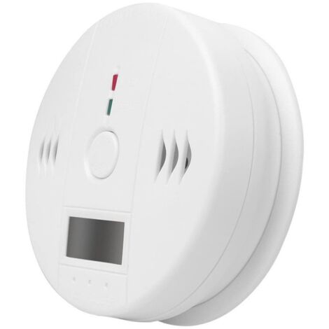 Détecteur de monoxyde de carbone, alarme sonore et lumineuse, alimenté par piles, avec affichage LCD numérique, sirène de 85 dB et signal lumineux, conforme aux normes de sécurité domestique (1/5)