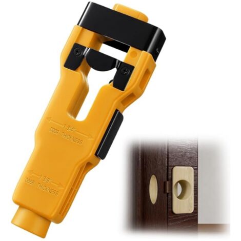 Kit d'installation d'outils à mortaiser pour loquet de porte, adapté aux portes en bois de 1-3/4'' ou 1-3/8'' d'épaisseur, coupes nettes et précises pour l'installation du loquet (1/5)