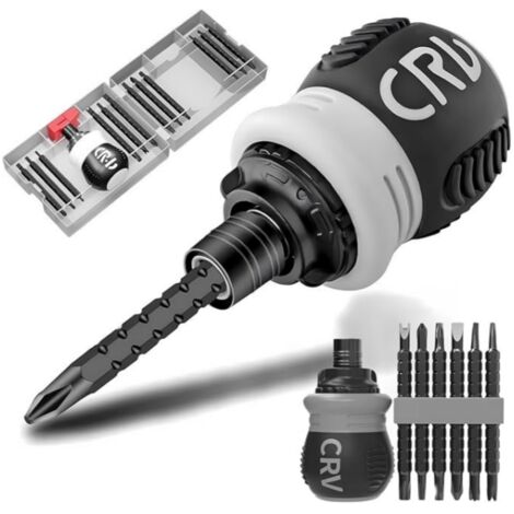 Ensemble de tournevis à cliquet 26 en 1, multi-embouts commutables en forme de tournevis portable, kit d'outils pour la maison et les réparations de bricolage (1/5)